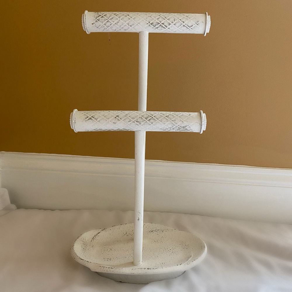Rustic White Jewelry Display